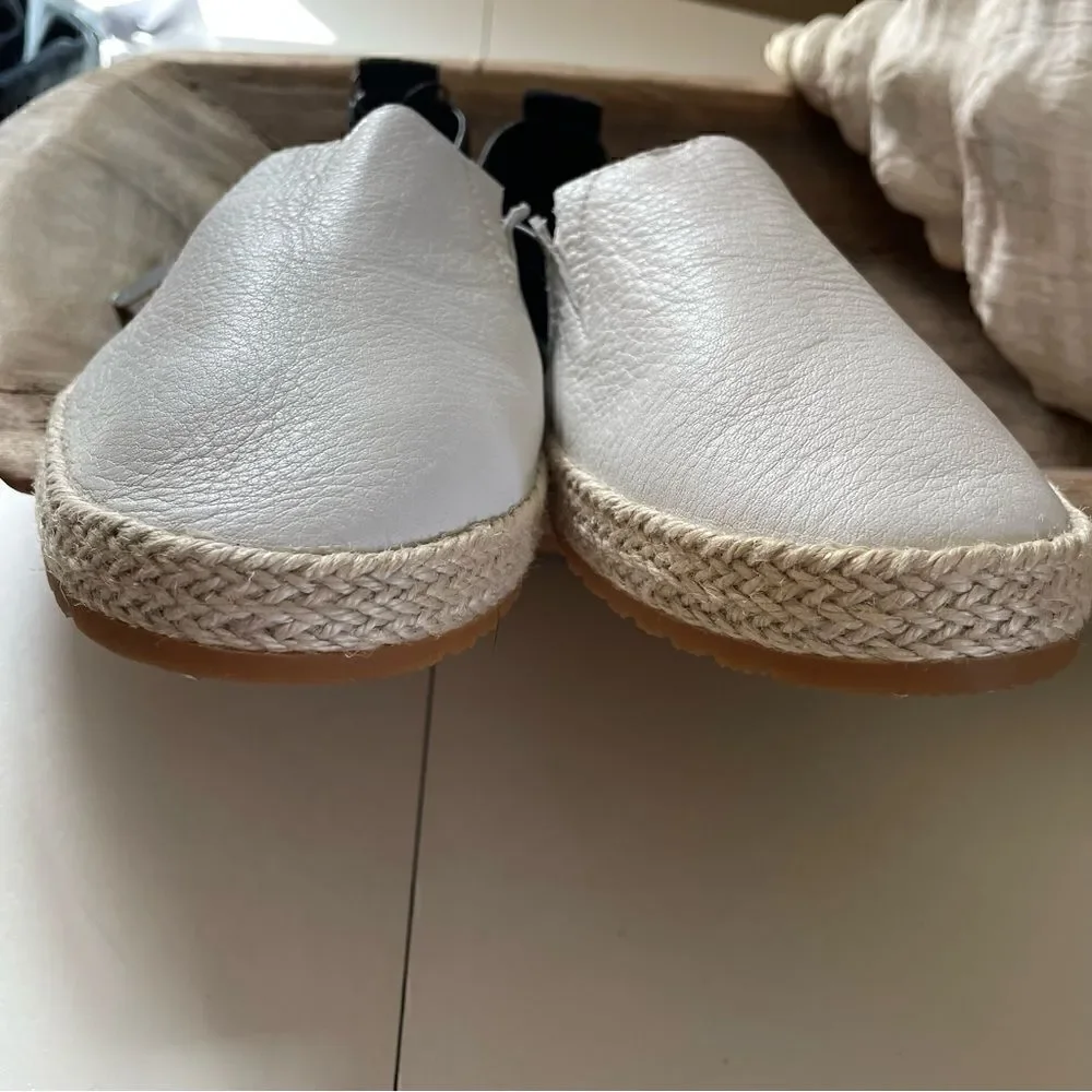 NWT Sorel Ella Leather Slip On Espadrilles Shoes
